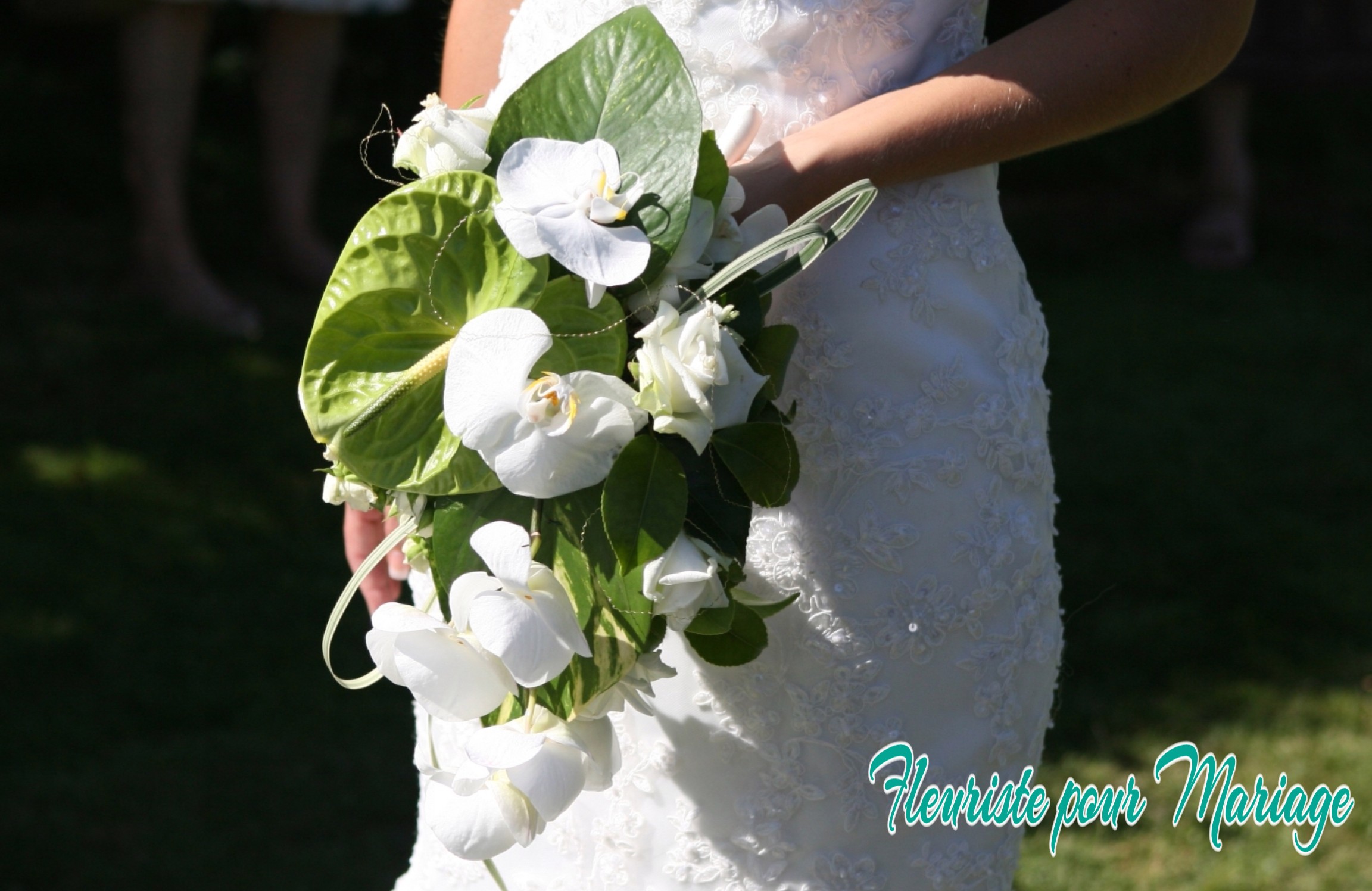 Bouquet de mariage cascade